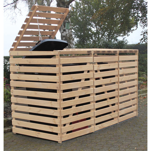 Rebrilliant 122 x 219 cm Mülltonnenbox Vario V aus Holz | Wayfair.de